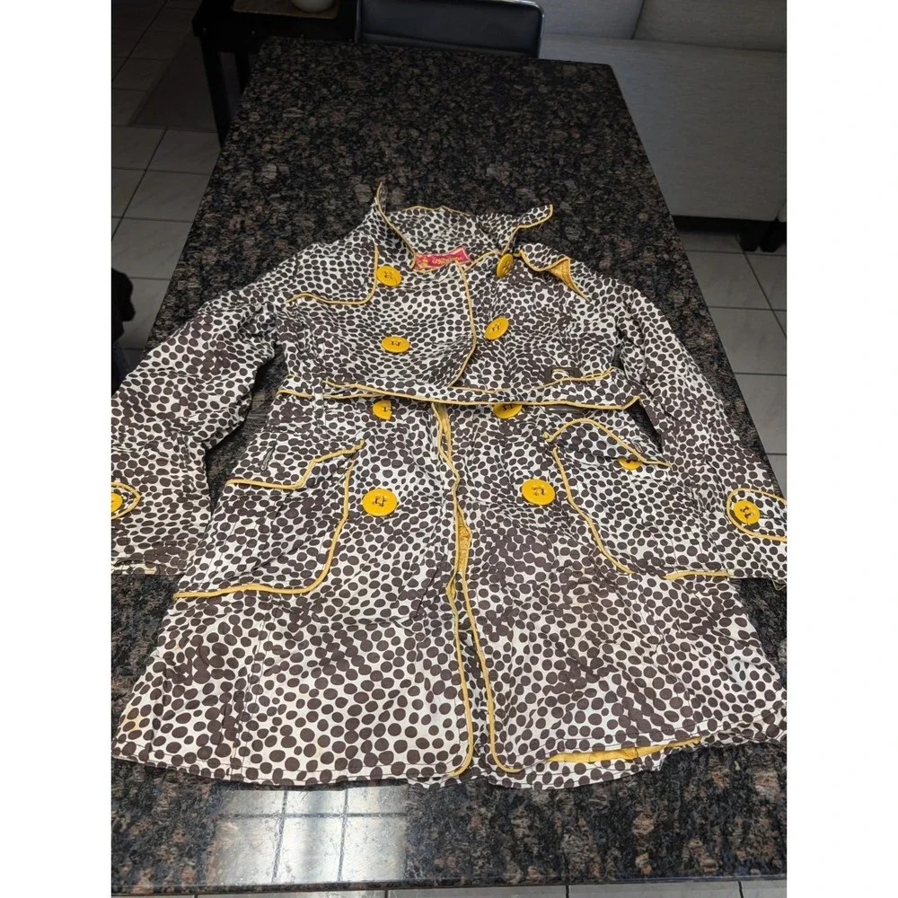 Girls Dollhouse Dark Brown And Yellow Jacket Size 12
